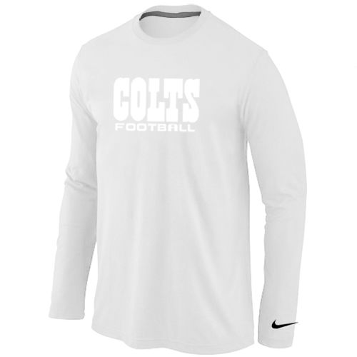 Nike Indianapolis Colts Authentic Font Long Sleeve NFL T-Shirt - White